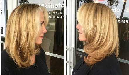 Single Process Touch Up & Style - Salon Mikimoto