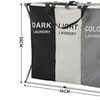 Image 2: 145L Foldable Three-Section Laundry Basket
