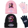 Image 1: K-pop Demon Hunters Group Printed Knit Hat and Gloves Set