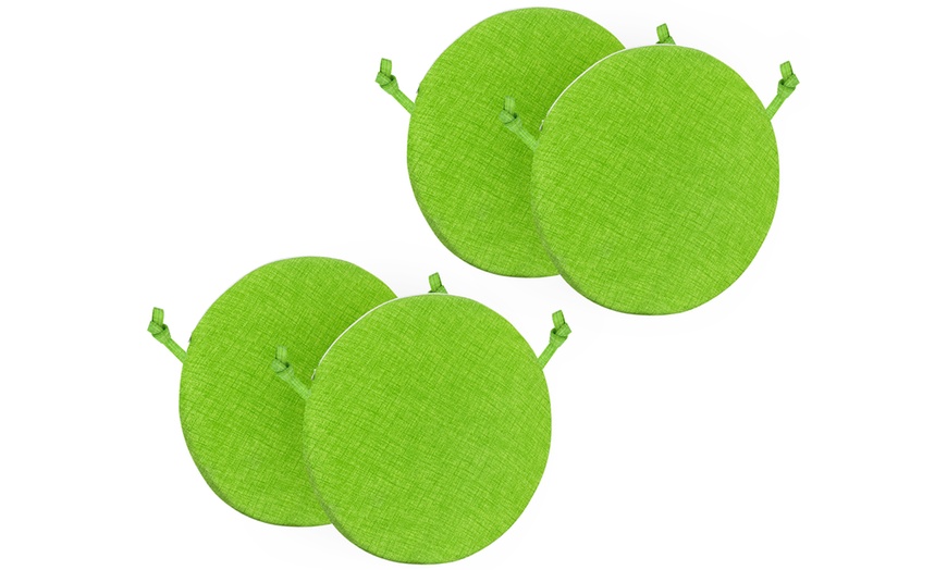 Image 2: Set di 4 cuscini sedia sfoderabili