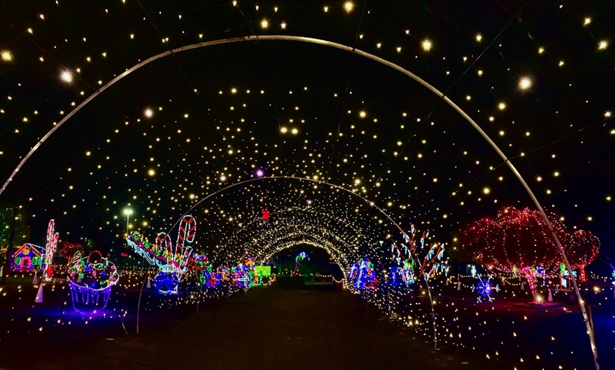 Image 2: Drive-Through Holiday Lights at Enchanted Light Festival 