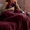 Image 2: Silentnight Luxury Heated Throw, Energy-Efficient Fleece Comfort