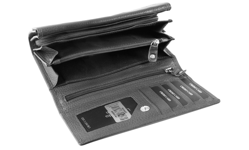 Image 18: Cartera de piel genuina para mujer Leonardo Verrelli