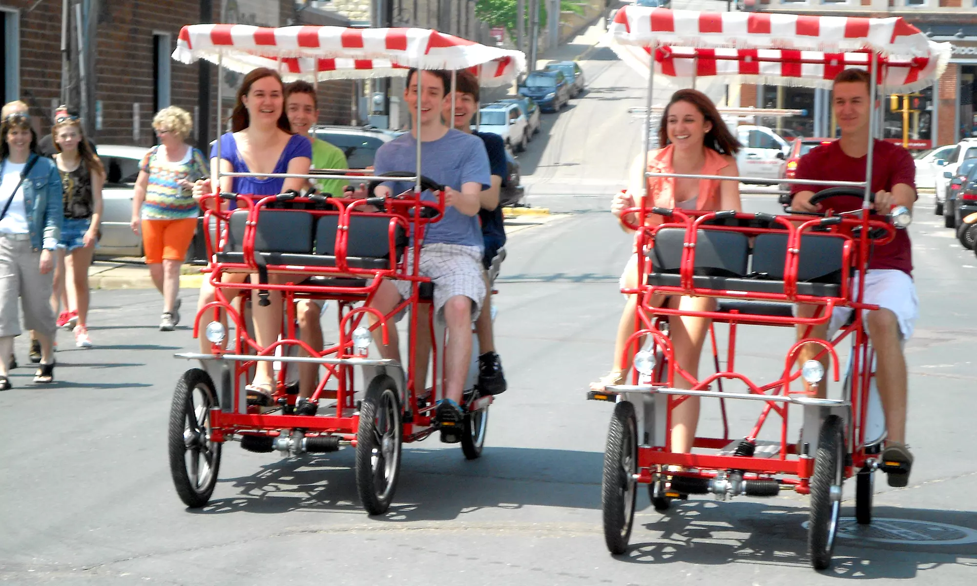 One-Hour Two- or Four-Seat Surrey Rental from Papa Wheelie's Surrey Rental (Up to 56% Off) - Primary Image