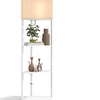 Image 14: HOMCOM Corner Floor Lamp with Shelves