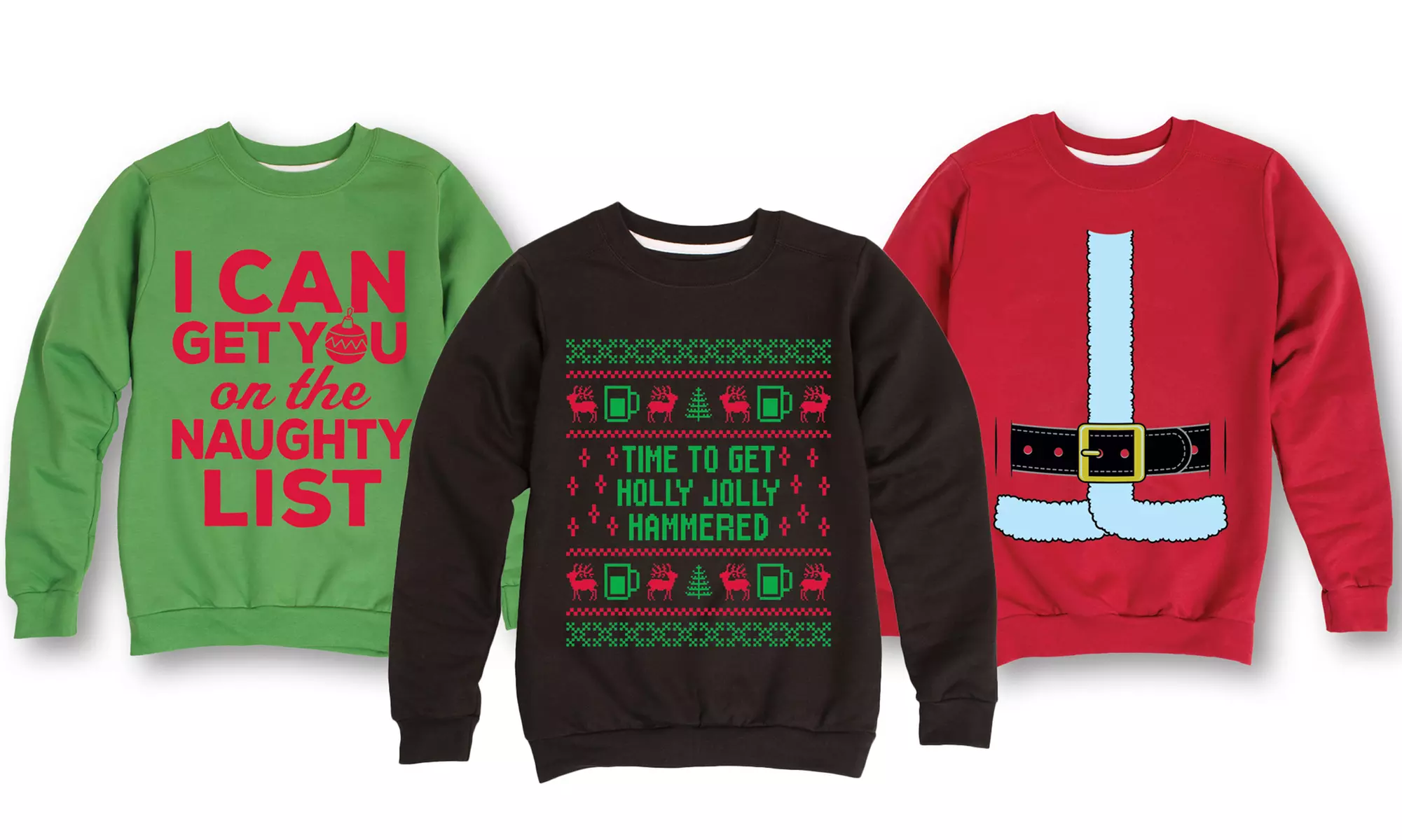 Women's Christmas Crewneck Fleece Pullovers (Plus Sizes Available) - Primary Image