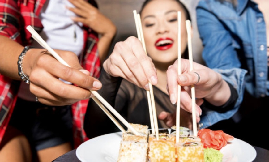 Image 3: Enjoy Authentic Sushi and More with Food and Drink Options
