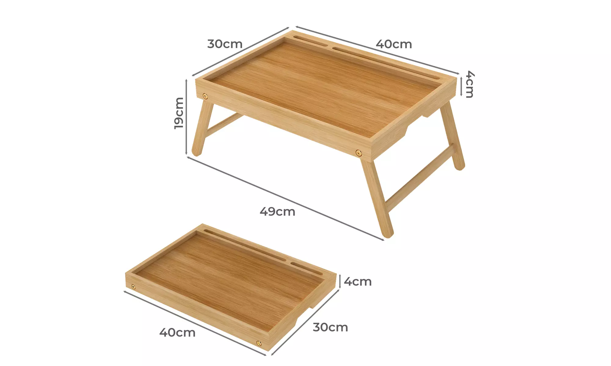 Toque Bamboo Foldable Bed Tray Table