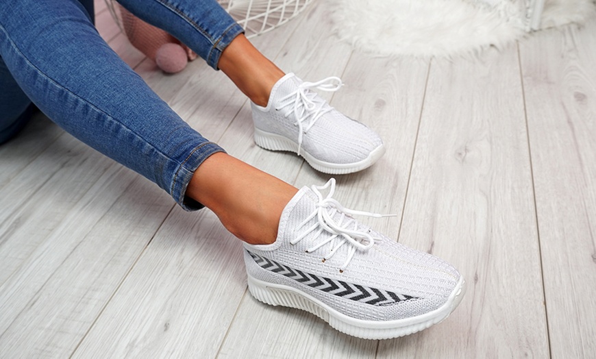 Image 25: Lace-Up Chunky Sole Trainers