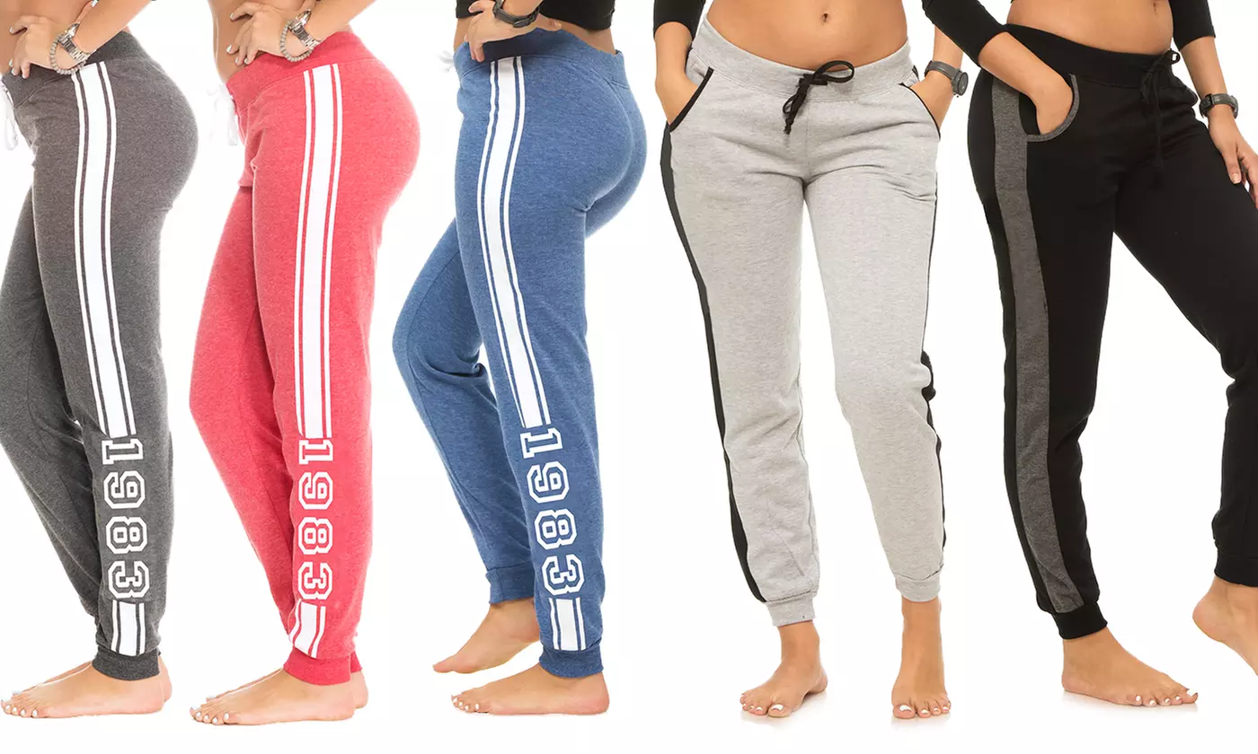 Coco Limon Women's Plus-Size Long Joggers (5-Pack) - Primary Image