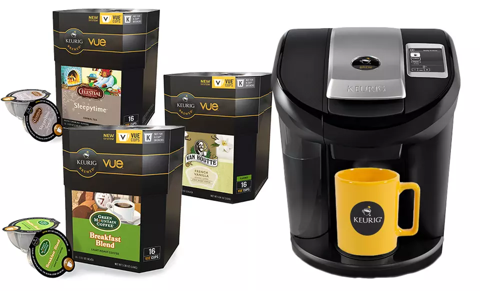 Keurig Vue V600 Brewing System with 58 Assorted V-Cups. Free Returns.  - Primary Image