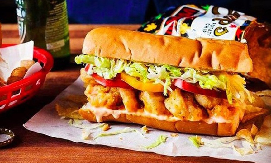 Image 3: Two Po'Boys, Meals for Two or Four With Beignets, and $50–$75 Credits