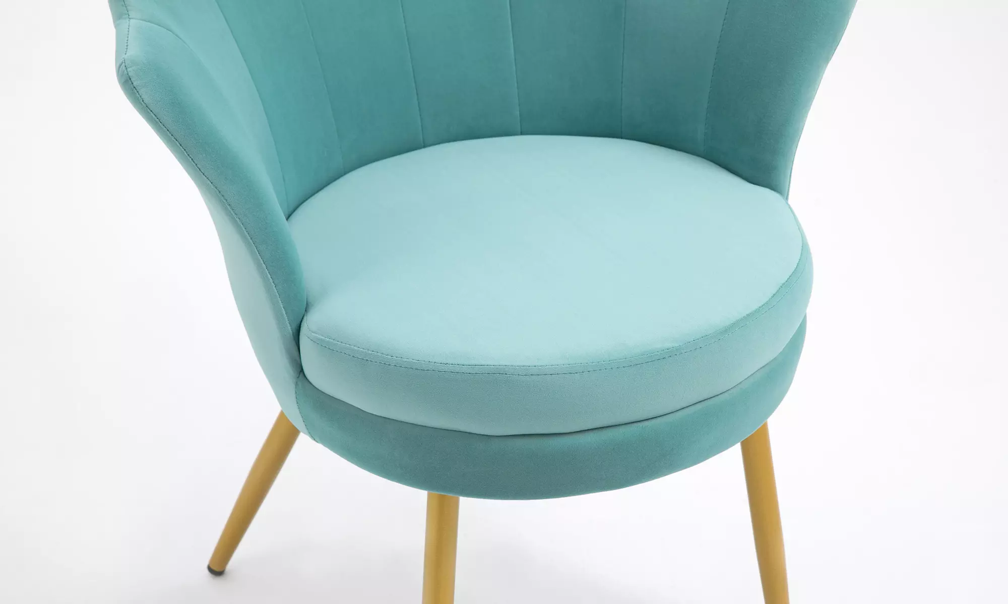 Poltrona in velluto a conchiglia