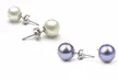 Set of 2 8mm Pearl Stud Earrings - Second Medium