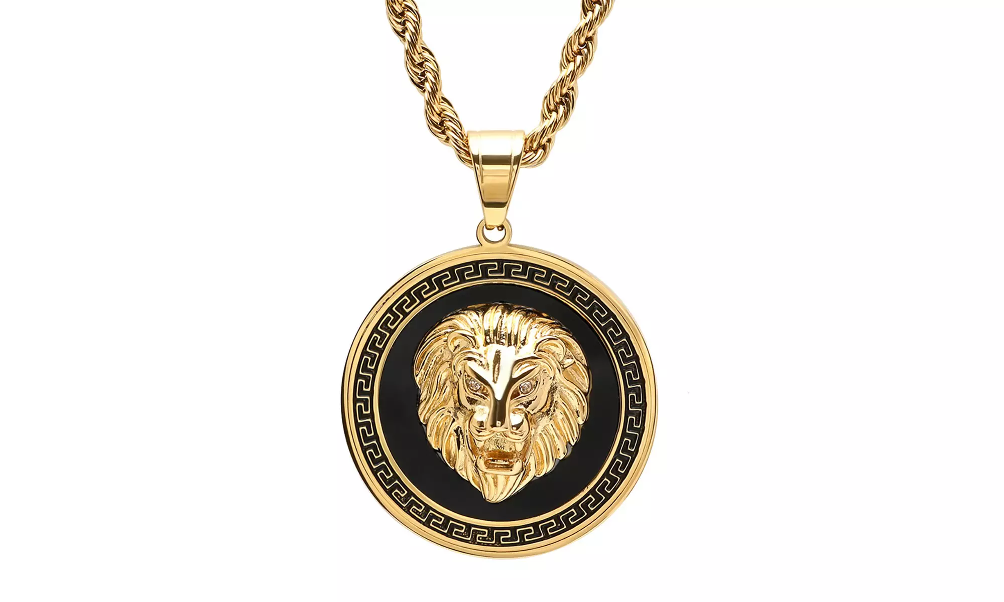 Men's Stainless Steel Lion Head Pendant