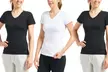 3-Pack Women's Egyptian Cotton-Blend V-Neck Tee - Second Medium