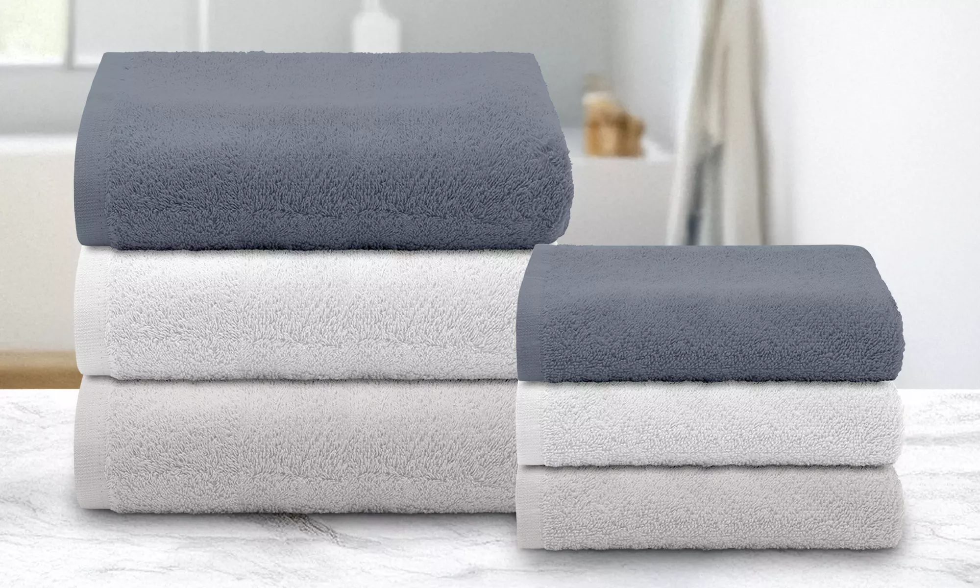 6 piezas toallas de baño de algodón de 450 gramos