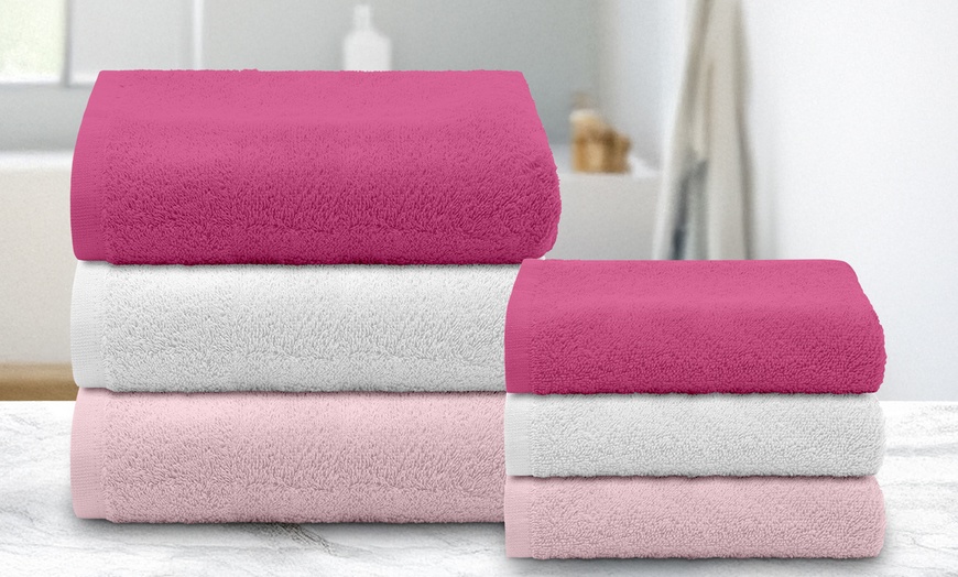 Image 1: Lot de 6 serviettes éponge