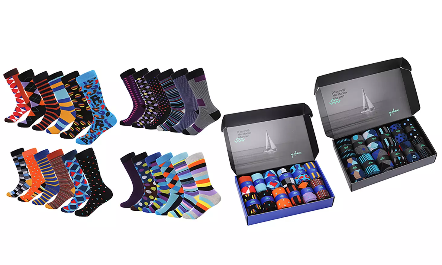 Mio Marino Men's Designer Dress Socks (24 Pairs) | Groupon Exclusive - Primary Image