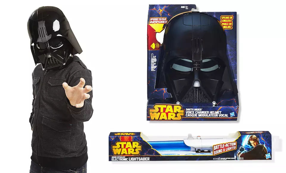 Star Wars Electronic Light Saber or Darth Vader Voice Changer Helmet from $9.99-$14.99. - Primary Image