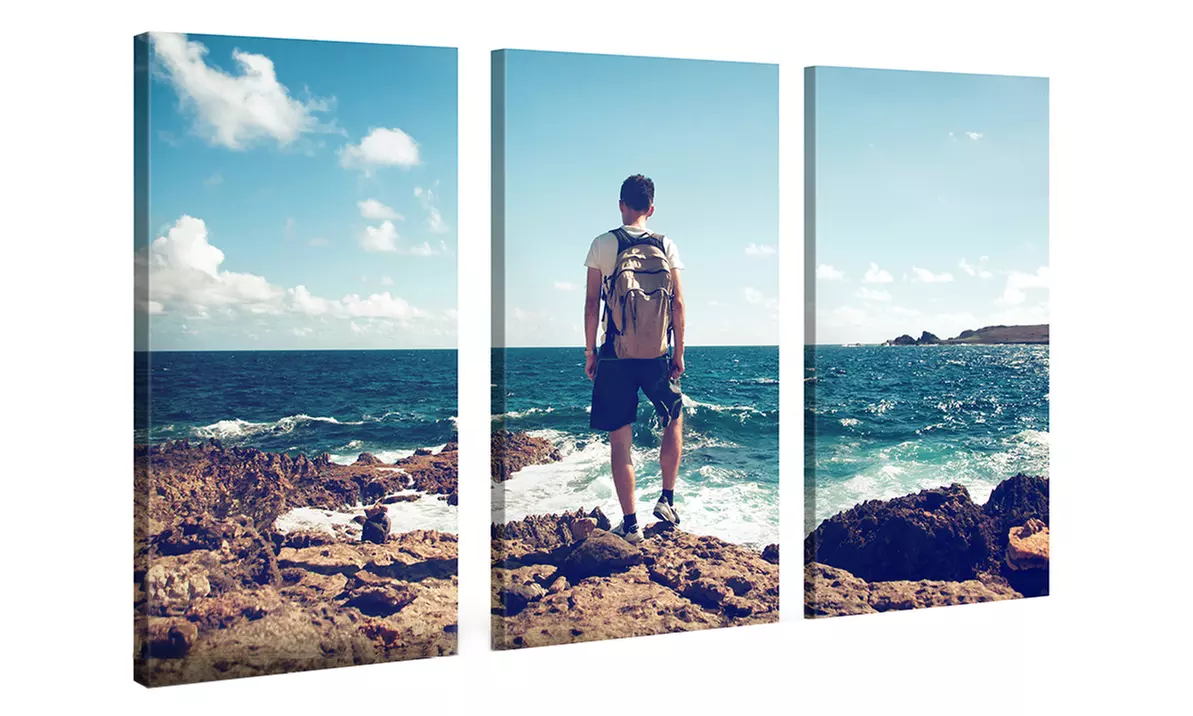 One Custom 36"x24", 48"x24", or 60"x40" Three-Panel Canvas Print from CanvasOnSale (Up to 89% Off) - Second Medium