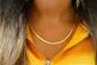 Italian Sterling Silver Braided Herringbone Necklace - Second Medium