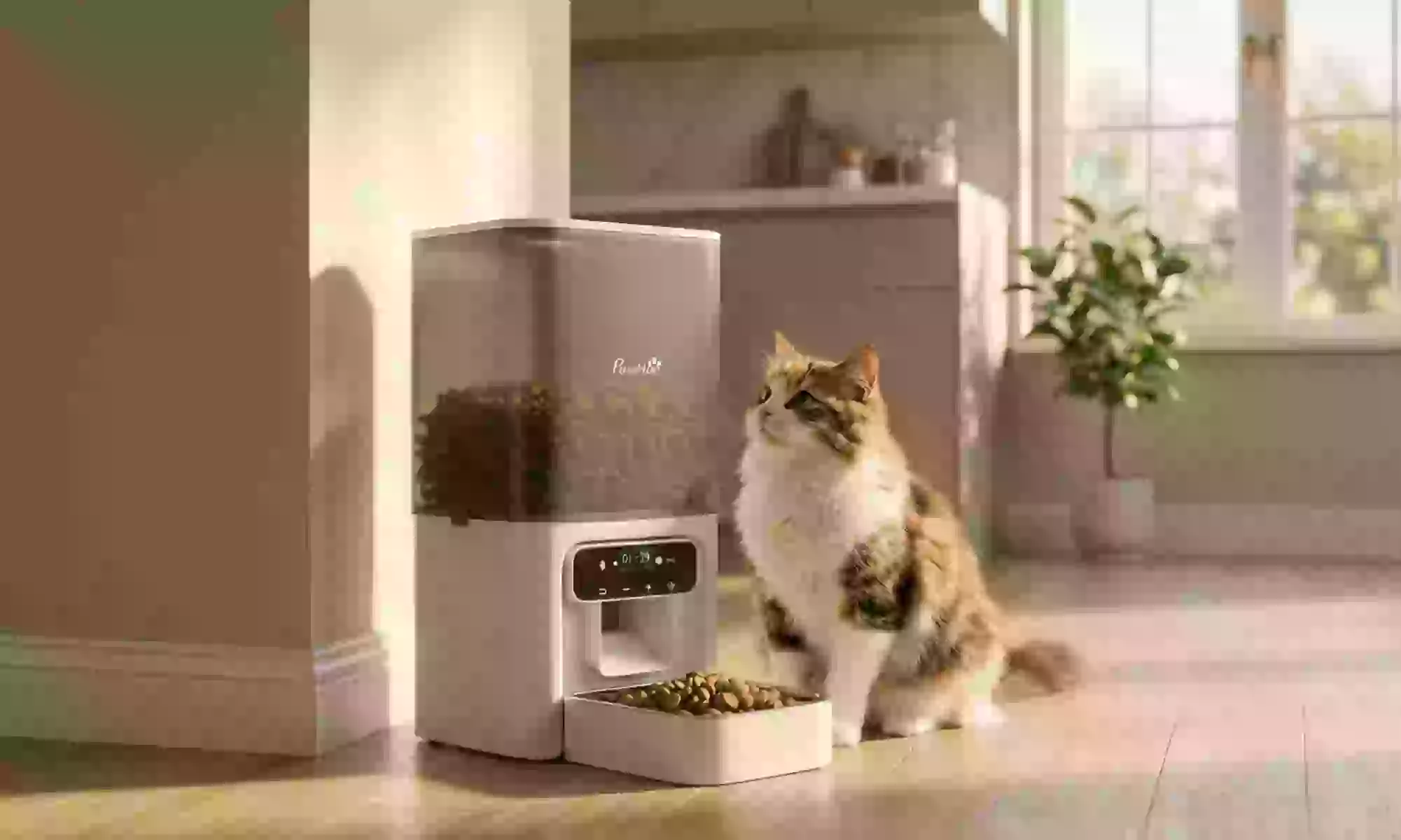 PawHut 4.5L Automatic Cat Feeder with Voice Recorder