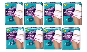 Up to Eight Packs of Always Discreet Women’s Incontinence Underwear