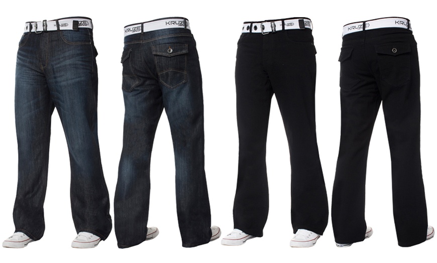 Image 1: Men's Kruze Jeans with Belt