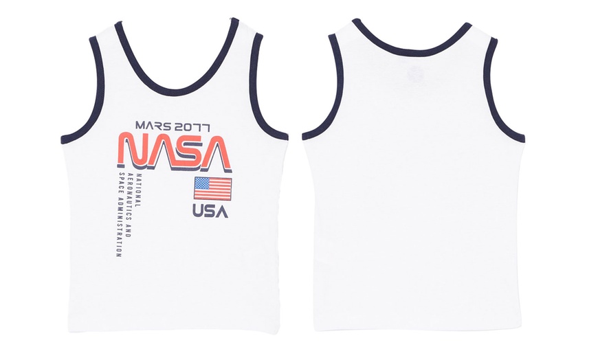 Image 2: Camiseta de tirantes con el logotipo de NASA para niños