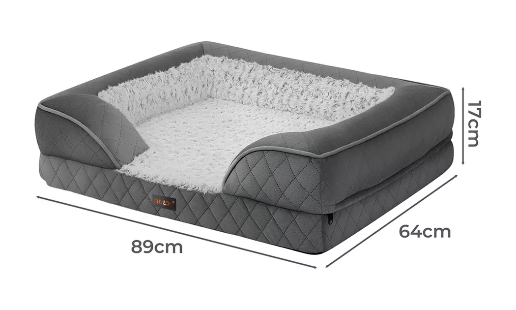 Pawz Skylos Orthopaedic Dog Bed with Bolster Support