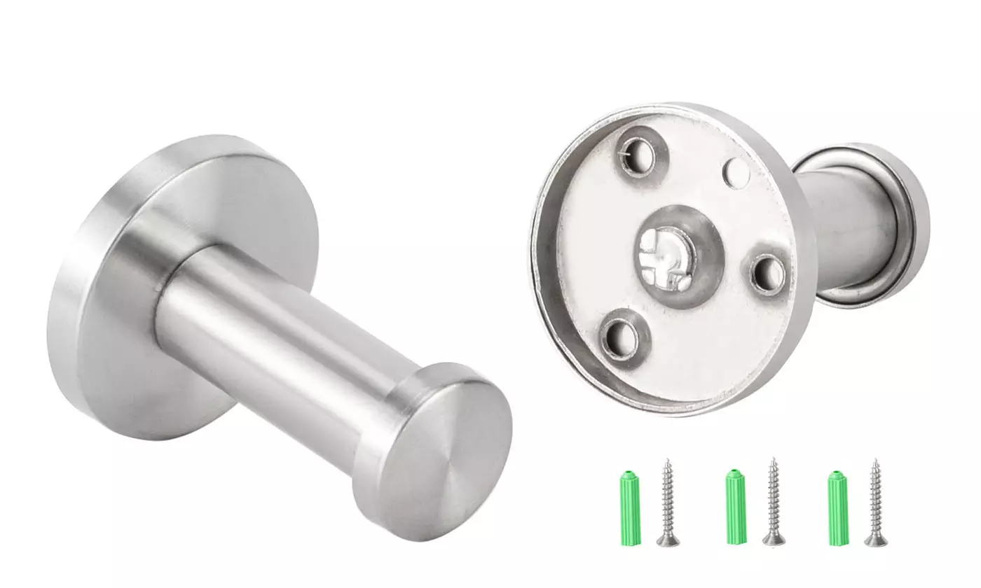 4 Pieces Stainless Steel Wall-Mount Robe Hook Coat Hook Towel Wall Hook