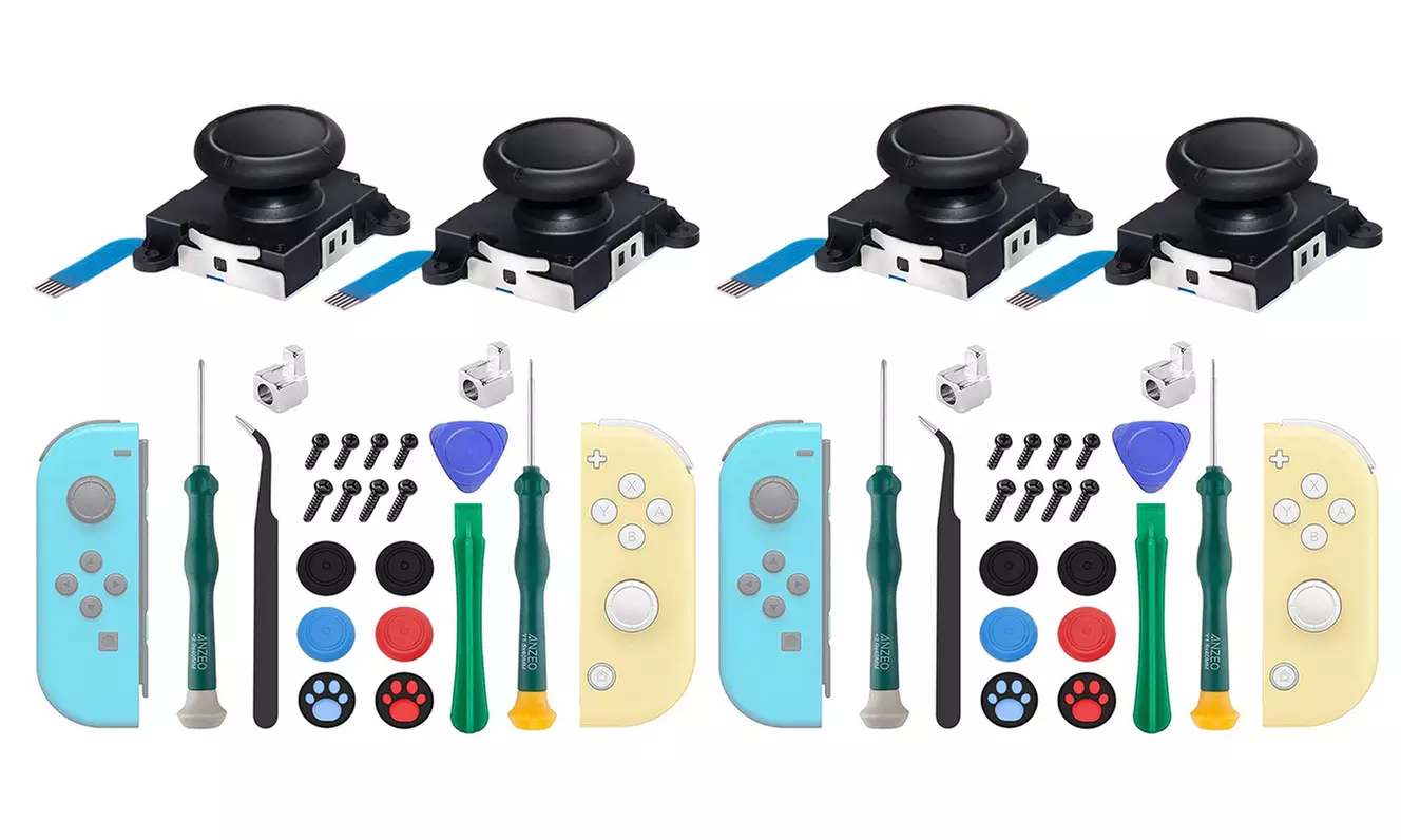 1 o 2 set di 23 o 29 parti di ricambio joystick per Switch