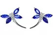 Solid sterling Silver Dragonfly Earrings - Second Medium