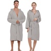Image 7: Peignoir à capuche unisexe en microfibre douce