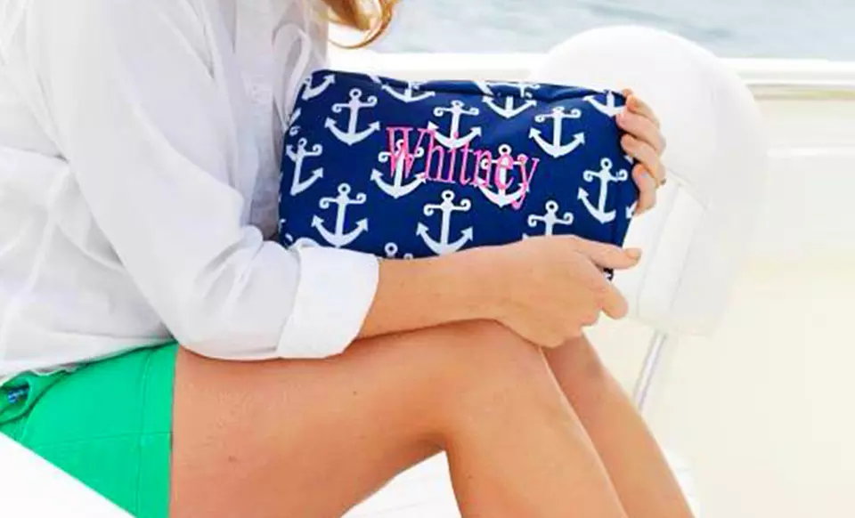 One or Two Monogrammed Carry-all Zipper Bags from Embellish Accessories and Gifts (Up to 52% Off) - Primary Image