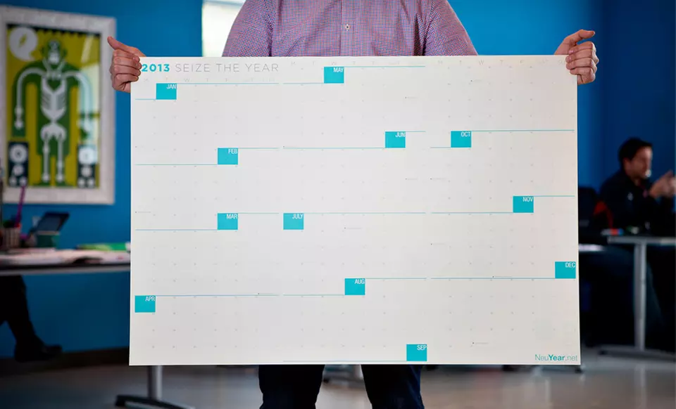 $11 for a 27”x39” Dry-Erase or Uncoated NeuYear 2013 Wall Calendar ($30 List Price). Free Returns. - Primary Image