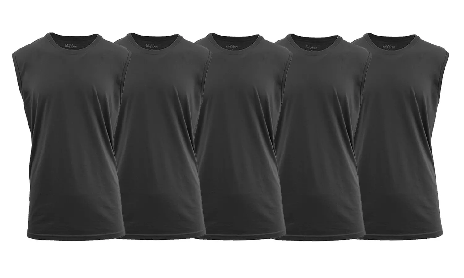 Men's 5-Pack Crew Neck Muscle Tank Tee (S-5XL)