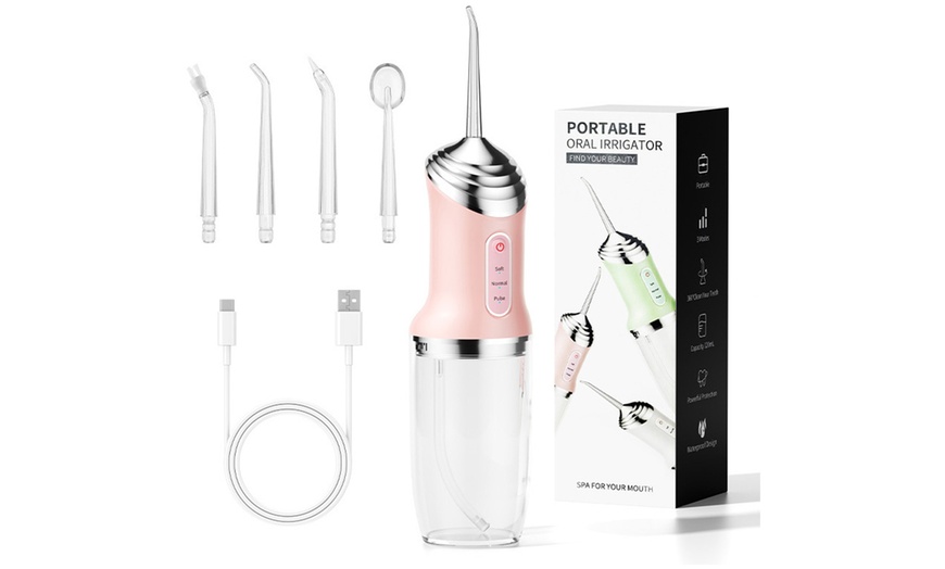 Image 2: Three Modes Electric Cordless Water Flosser for Teeth
