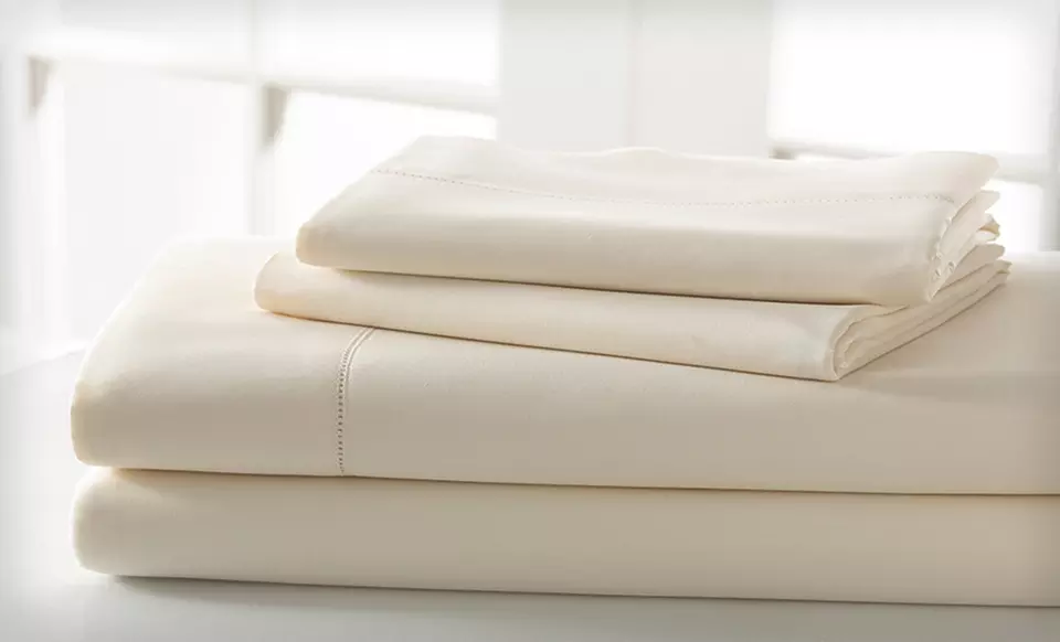Wrinkle-Free Symphony 1,000-TC Egyptian-Cotton Rich Sheet Set ($199.99 List Price). 15 Options Available. Free Shipping and Returns. - Second Medium
