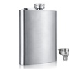 Image 2: Liquor Stainless Steel Pocket Hip Flask Screw Cap with Funnel