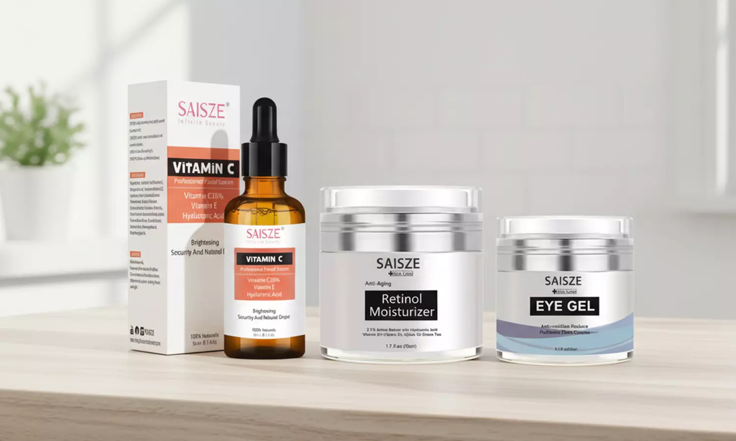 Anti-Aging Vitamin C Serum Retinol Moisturizer Cream Eye Gel for Women - Primary Image