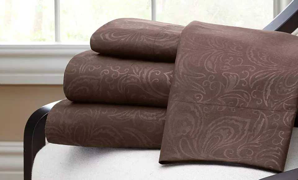 Cozy Home Collection Floral-Pattern Microfiber Sheet Sets. Free Returns. - Second Medium