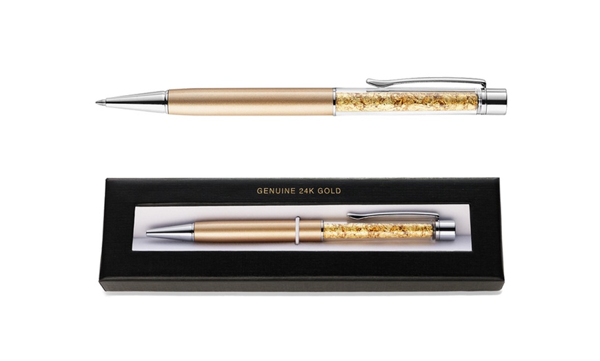 Image 5: 24Ct Gold Leaf Pen in Gift Box