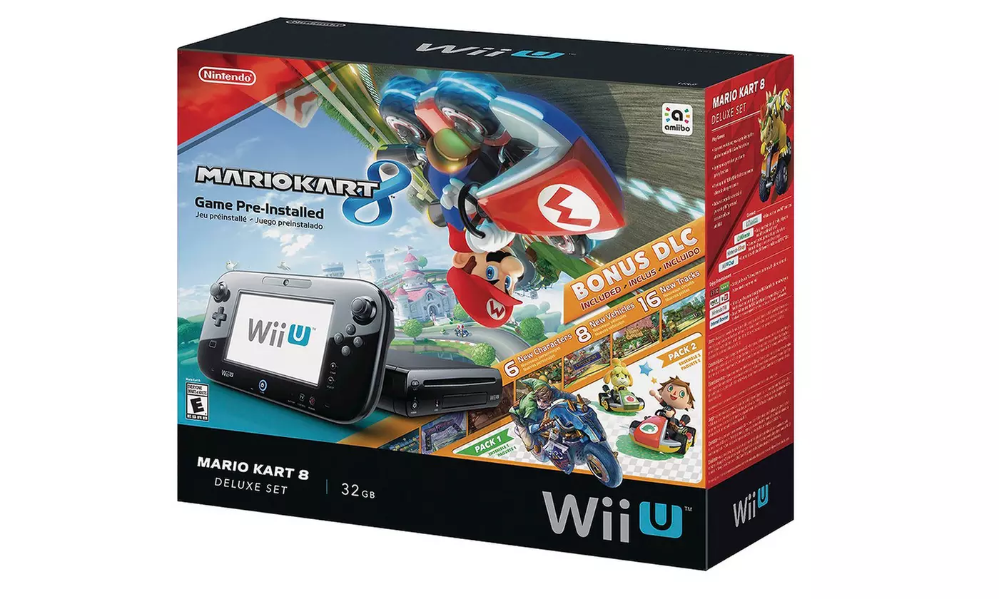 Wii U 32GB Console with Mario Kart 8, Jeopardy, and Pro Controller - Second Medium