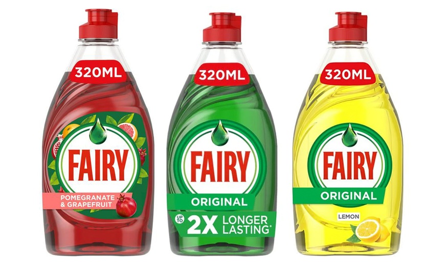 Image 2: Multipack Fairy Liquid 320ml - Original, Lemon, Pomegranate & Grapefruit