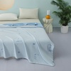 Image 1: Summer Cooling Comforter with Premium Ocean Silk Fabric