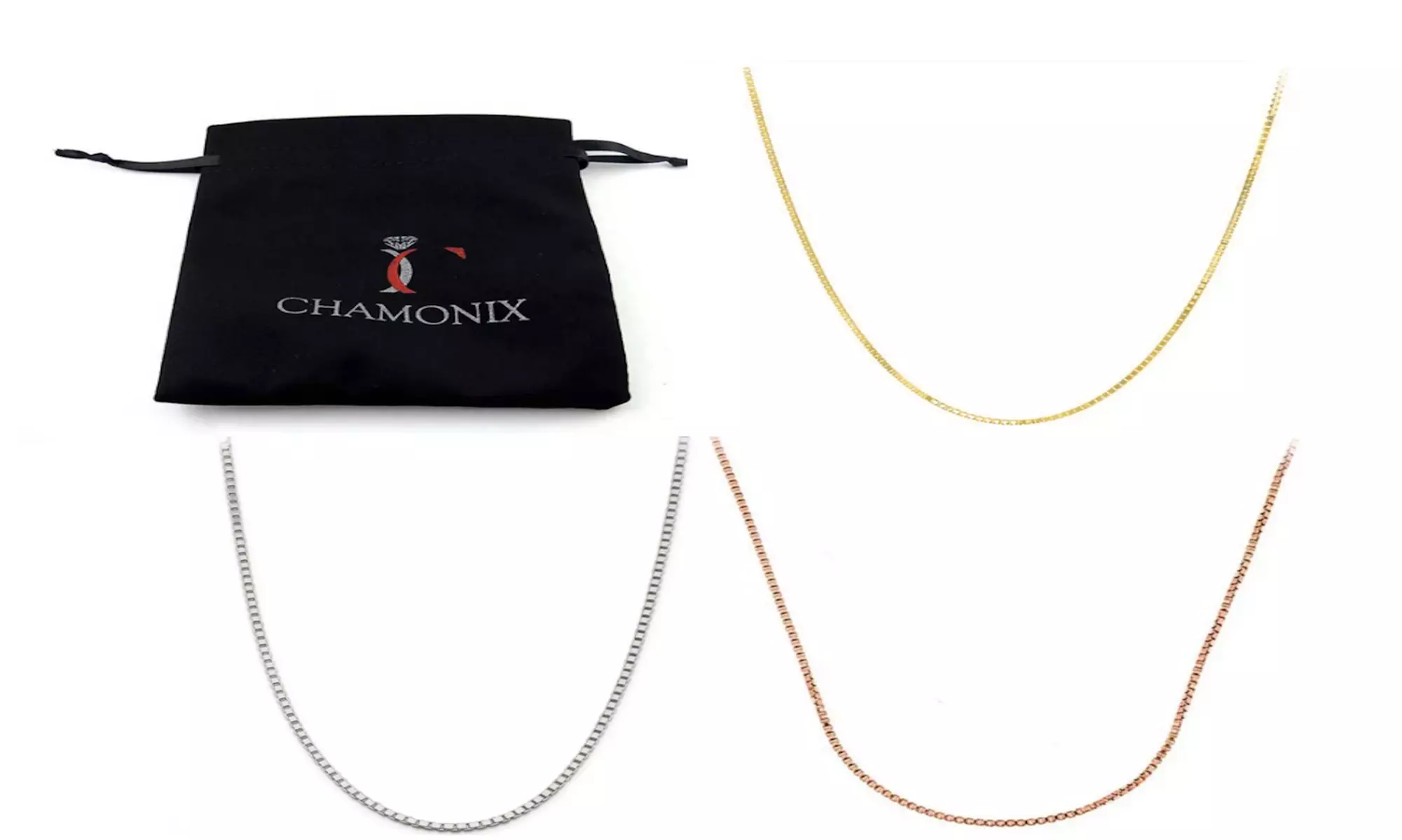 Sterling Silver 1MM Box Chain Necklace – Chamonix Jewelry