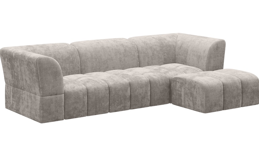 Image 3: Lena 3 Seater Fabric Sofa