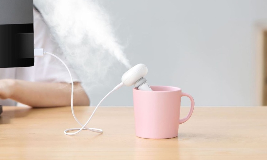 Image 3: Mini Portable USB Air Humidifier Purifier Diffuser Cool Mist Steam 